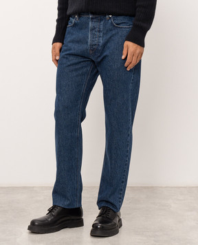 Stone Island Blue jeans with logo patch L2S14J100005S0J34