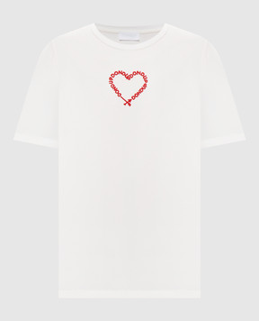 Dondup Ivory T-shirt DS098JF0371DNC5