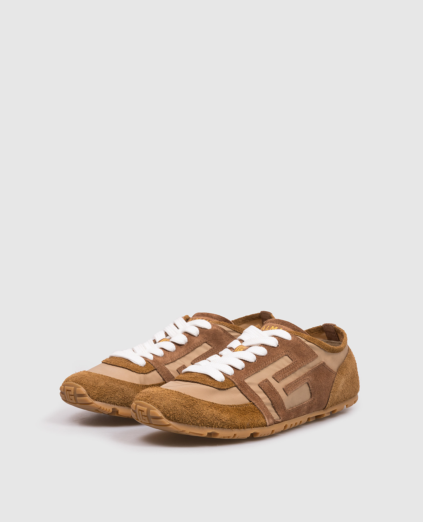 

Brown Racer 45 combination sneakers Balmain