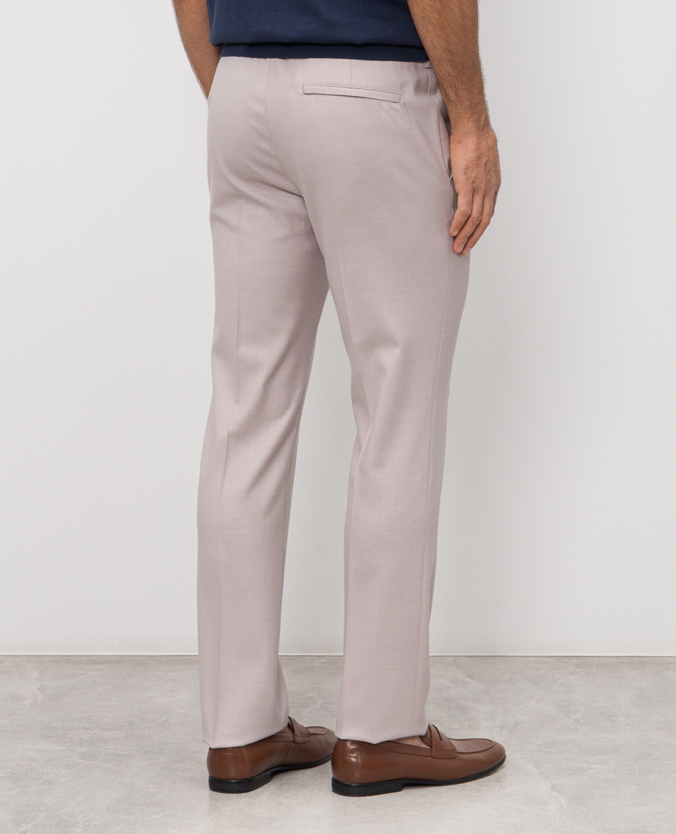 

Gray wool, silk and linen pants Bertolo Cashmere, Grey
