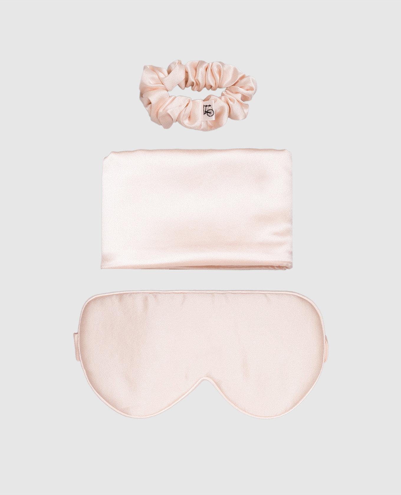 

Pink sleep set with mask, pillowcase and silk elastic band Dore & Rose, Beige