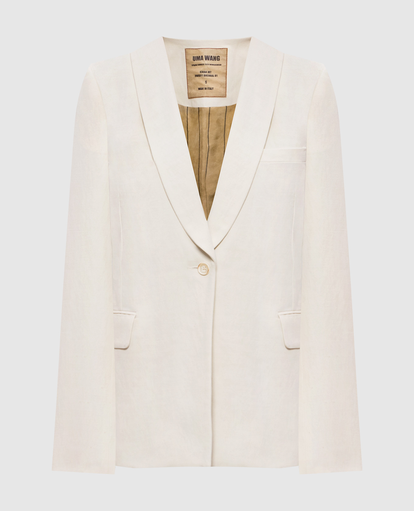 Beige jacket with linen