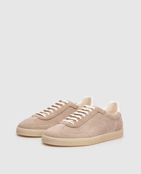Brunello Cucinelli Beige suede sneakers MZUMGLJ336