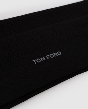 Tom Ford Black knee-high boots with monogram KKS001YMC045