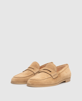 Gianvito Rossi GEORGE brown suede loafers G2534651CUOCAMEL