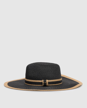 Twinset Black hat with contrasting trim 261TO5530