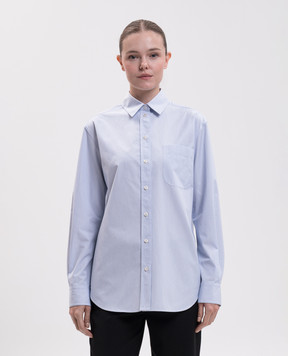 The Row Gavina blue microstripe shirt 10477W4821
