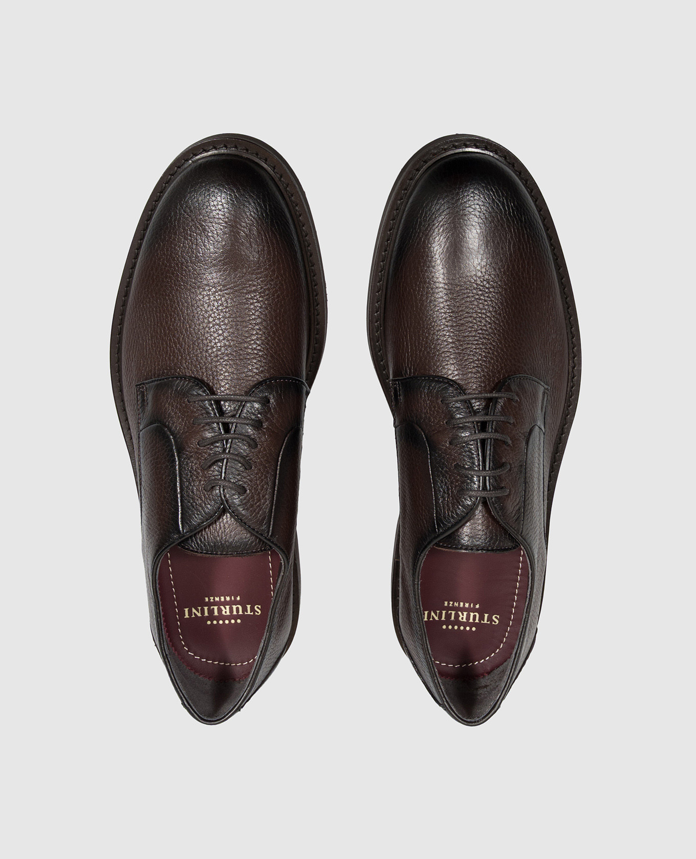 Brown leather derby shoes with gradient effect Sturlini 4