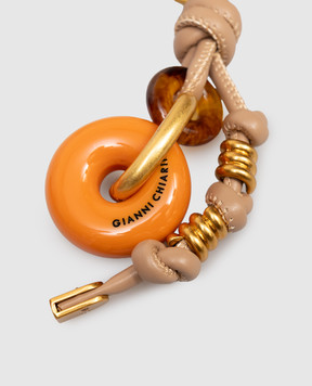 Gianni Chiarini Beige Donut bag keychain with logo PCRESINDONUT08