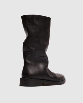 Marsell Black Tubetto leather boots MW8760P009