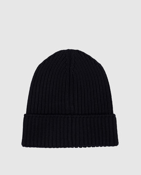 Moncler ENFANT Children's blue wool hat with logo L19543B00006M1131