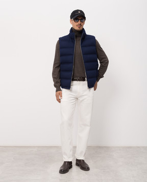 Brunello Cucinelli Blue wool down vest MQ4631608