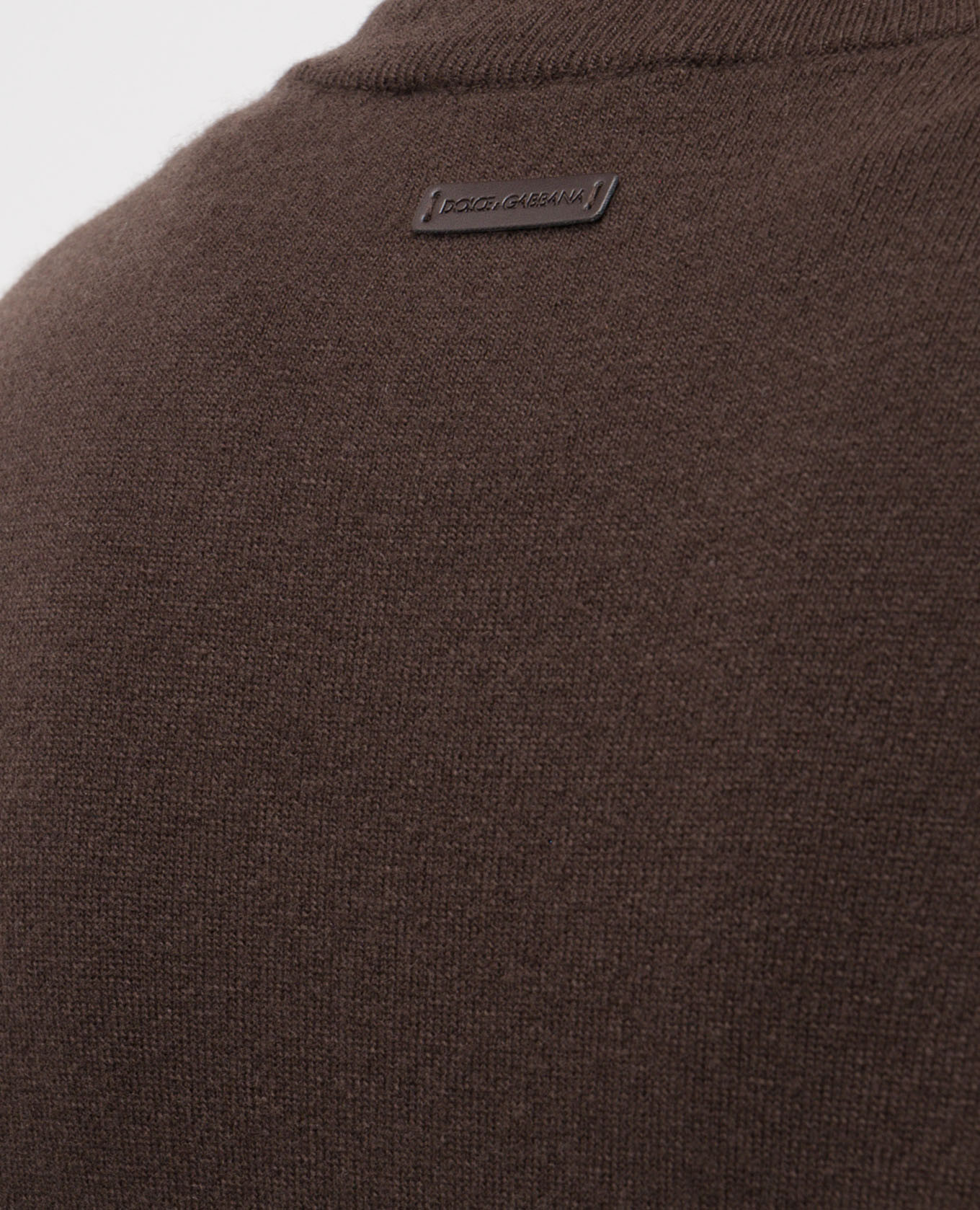 Brown wool and cashmere jumper with logo Dolce&Gabbana 5