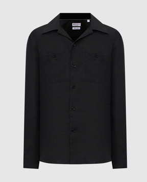 Brunello Cucinelli Black linen shirt MM6840658