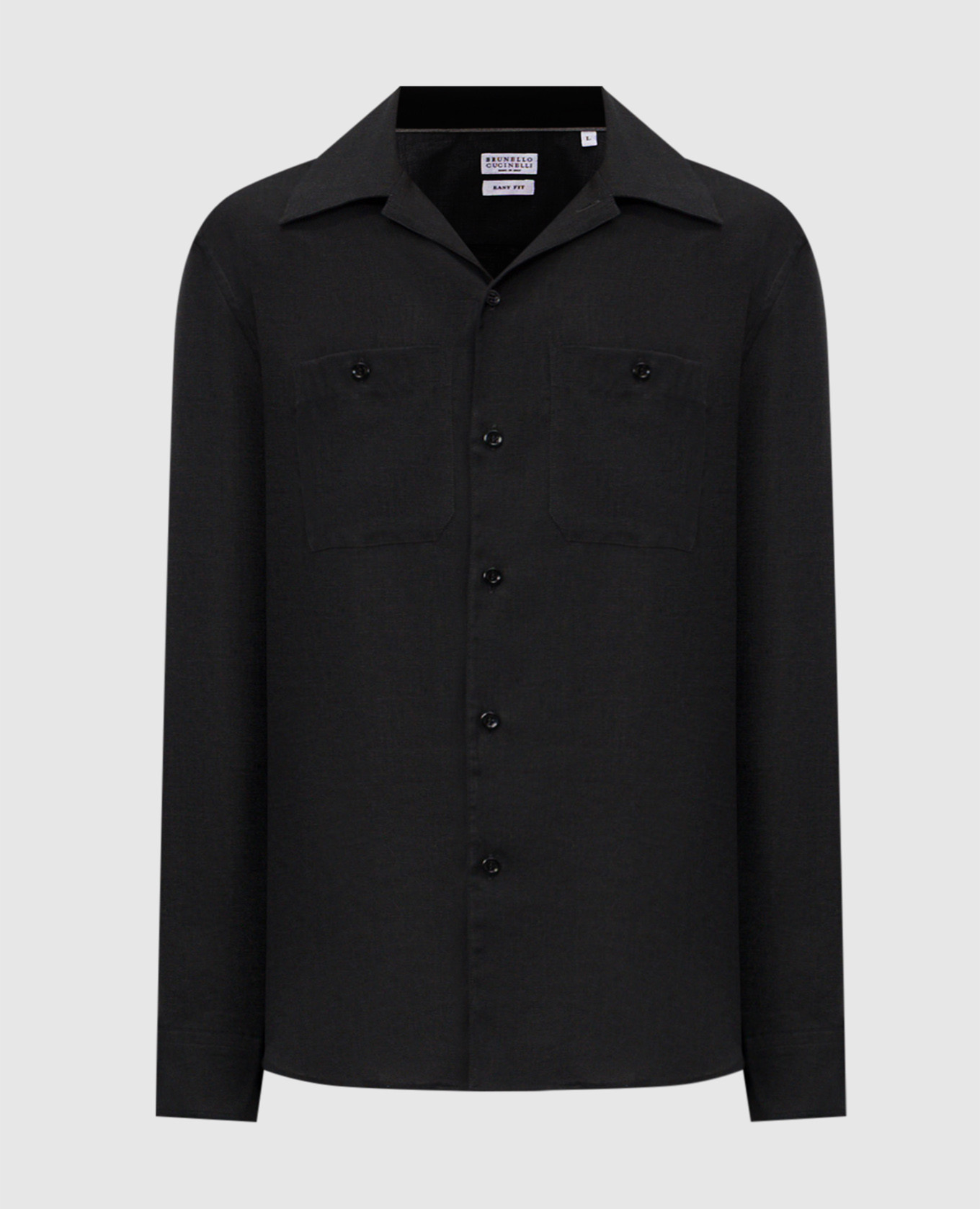 Black linen shirt