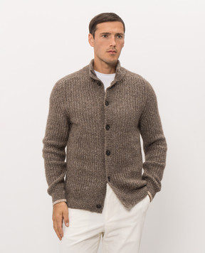 Peserico Brown cardigan with wool R59595F05L9249