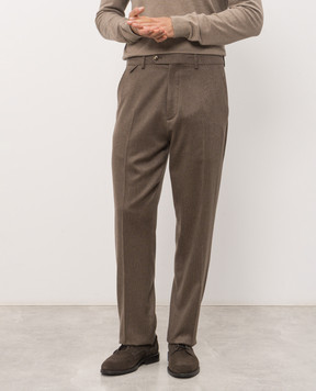 Brett Johnson Brown cashmere pants FW26P39ZE992CHE
