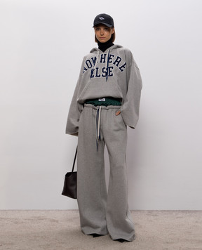SSHEENA Puff grey melange insulated track pants 26FWPUFFTF26011