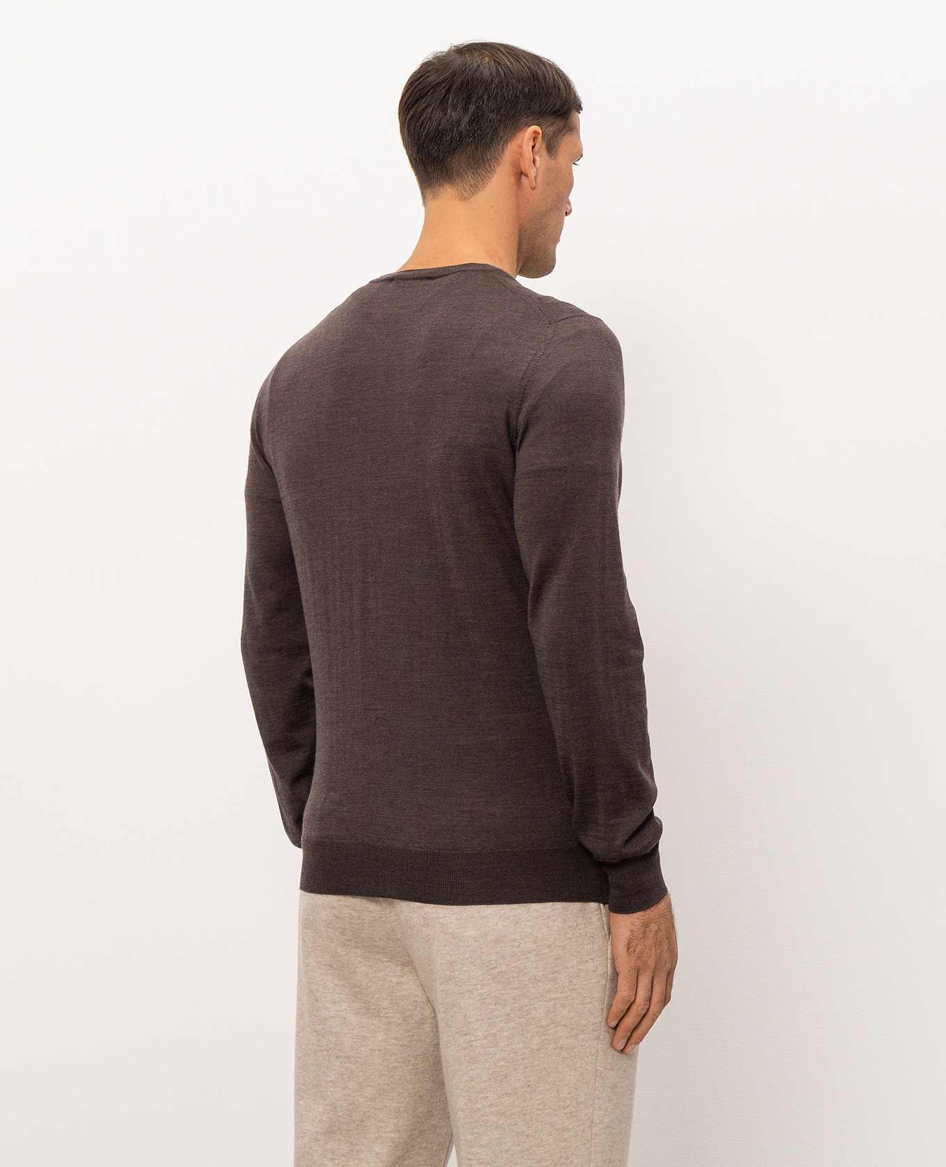 Brown wool jumper Enrico Mandelli 4