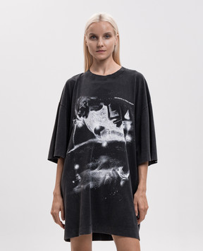 Off-White Black Dreaming Narciso T-shirt dress 2FU00594T