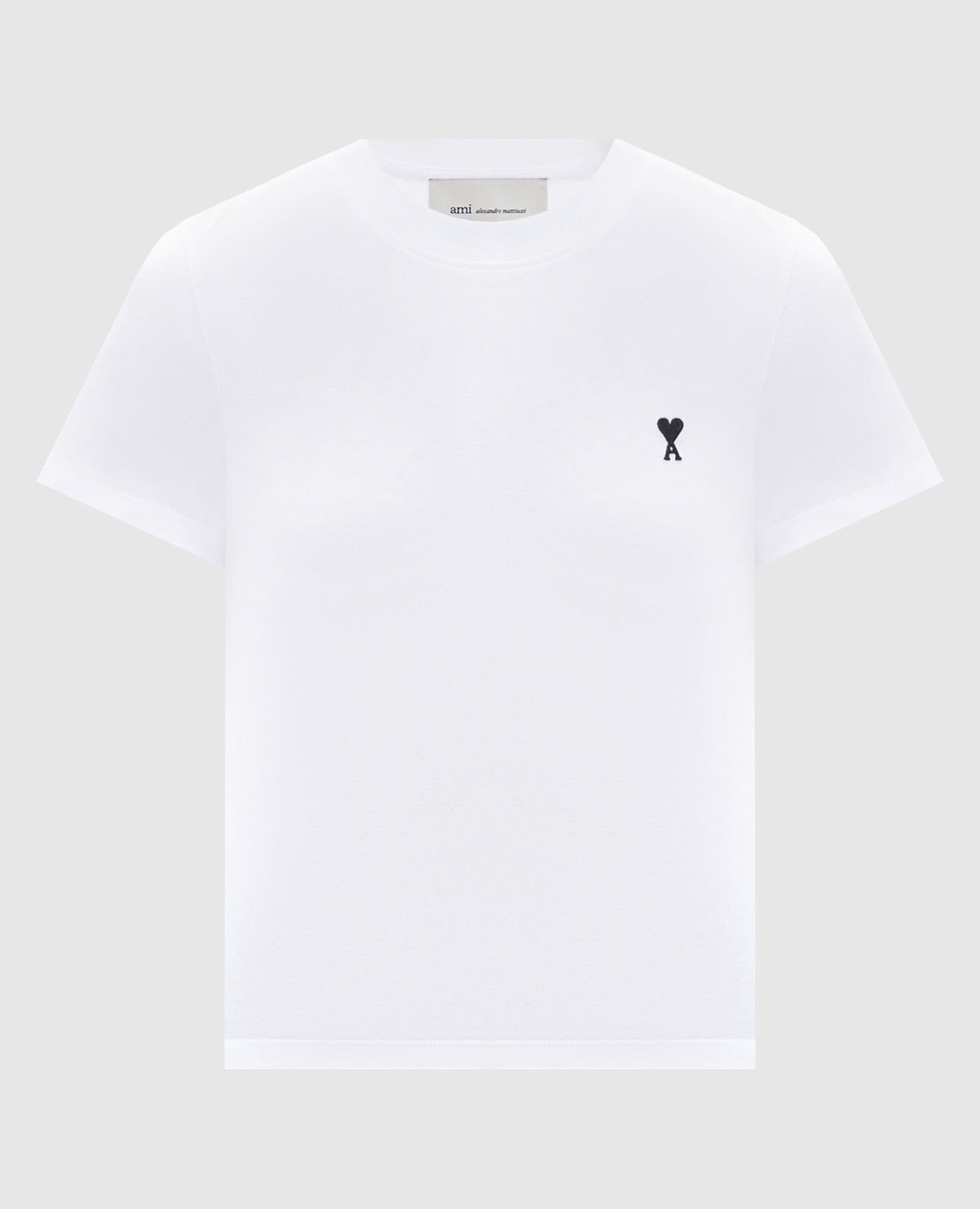 White T-shirt with embroidered emblem