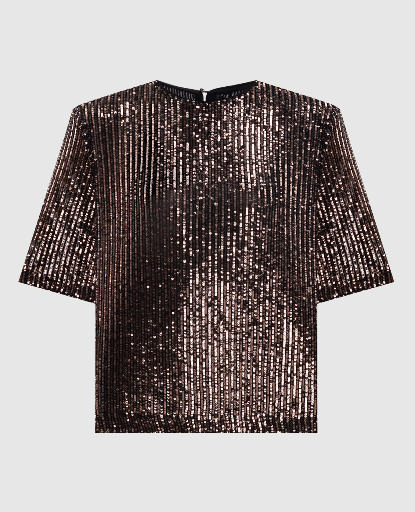 Brown sequined blouse