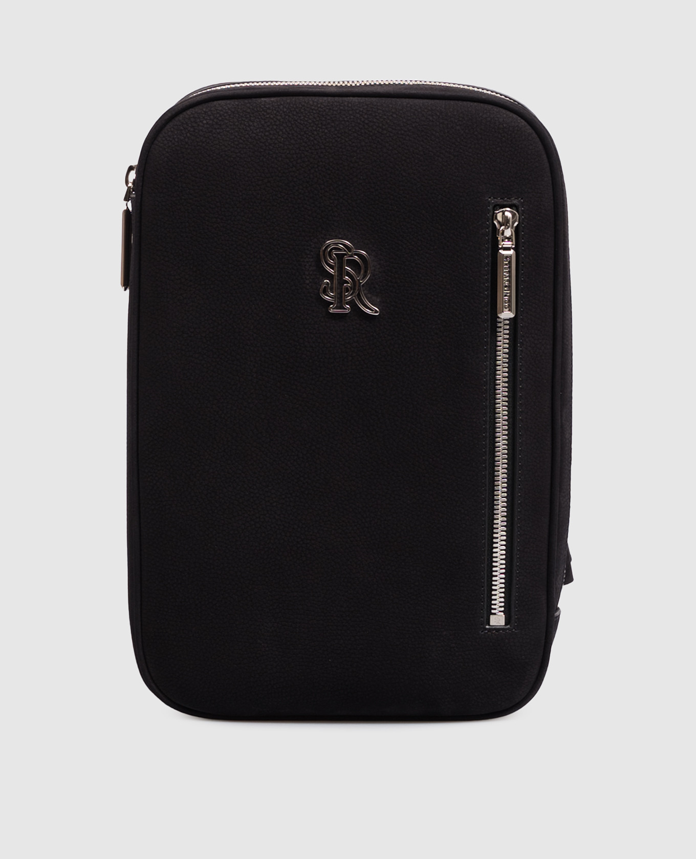 Black nubuck sling bag
