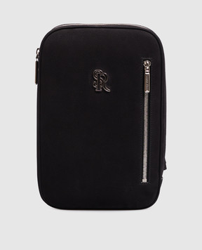 Stefano Ricci Black nubuck sling bag ND200SRPSNS