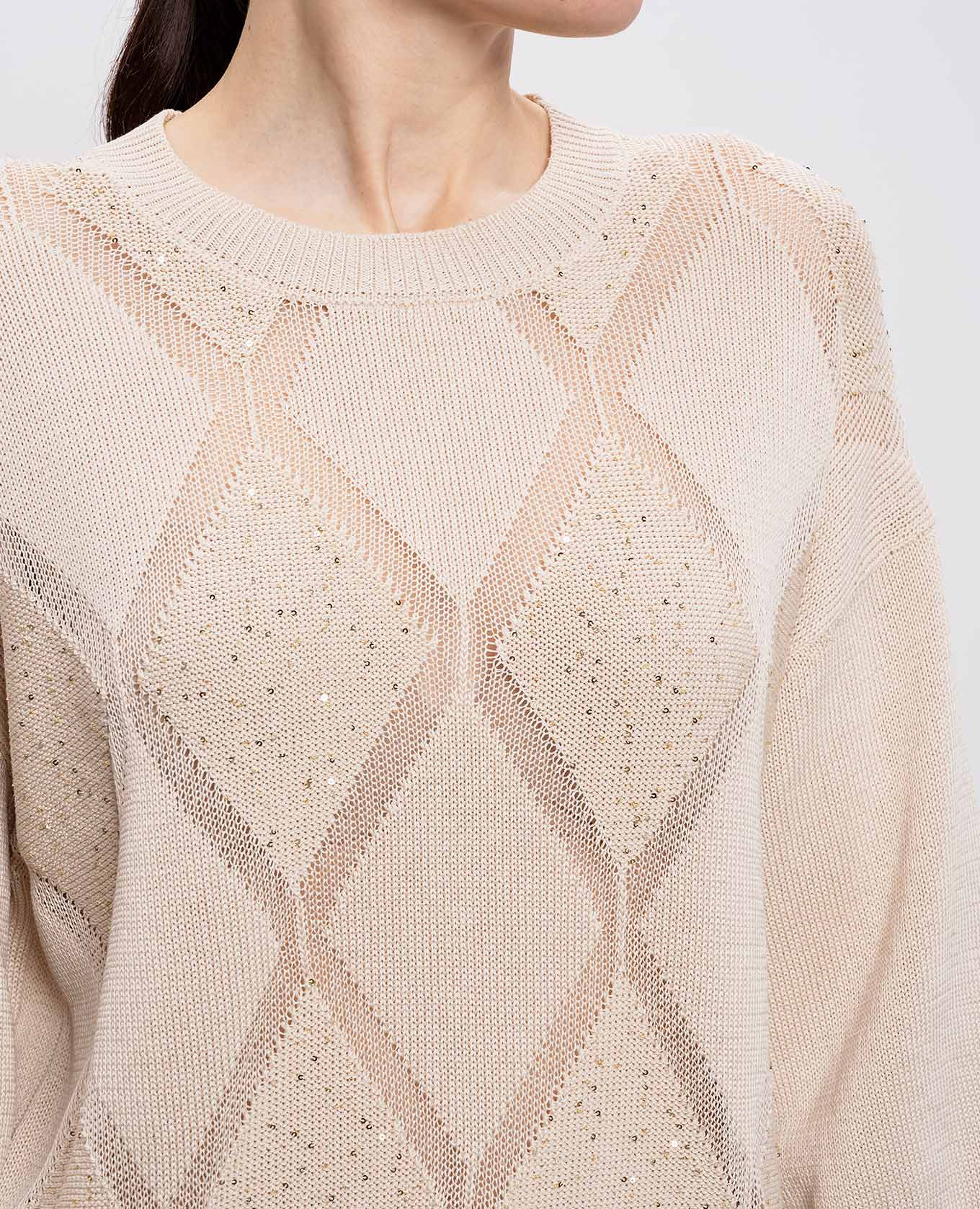 

Beige sequined jumper Peserico