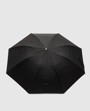 Pasotti Black folding umbrella with pattern OMITUO64SMINIGALLES13