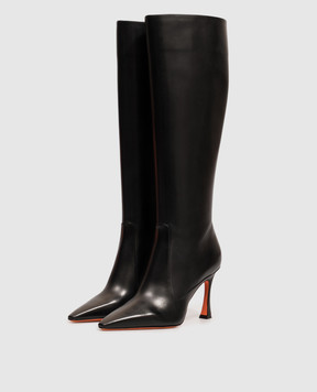 Santoni Black leather boots WSTV72388HI2NXUY