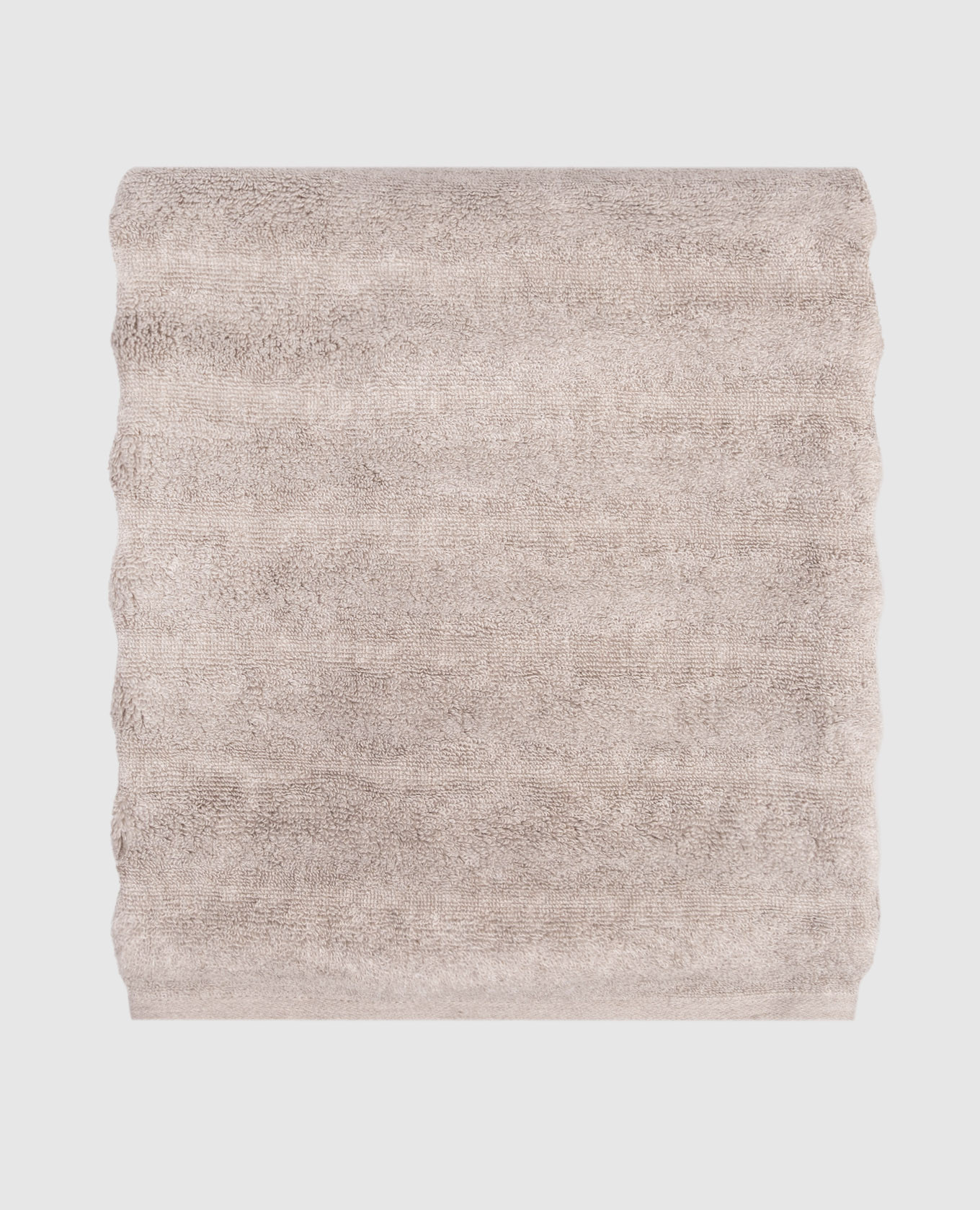 Beige terry bath towel ASH RIBBED