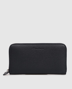 Santoni Blue wallet with embossed logo UFPPA2372FOAMML