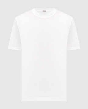 CAPOBIANCO White T-shirt with a patch 20M660MK00