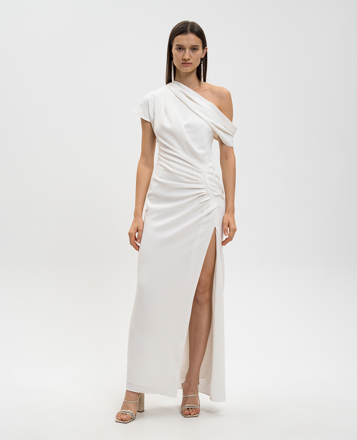 Kally white one-shoulder dress with slit Simkhai 2