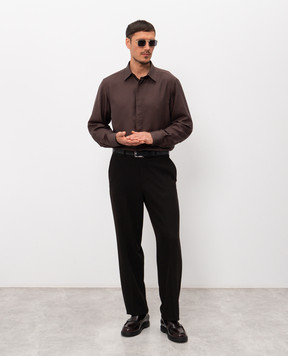 Tom Ford Brown shirt with silk HRBF03SUS03