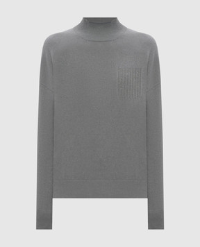 Peserico Green wool, silk and cashmere sweater A99205F12A9283
