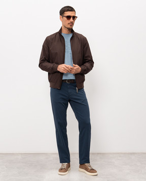 Trussardi Blue pants with logo patch P701H204863NMP380T68