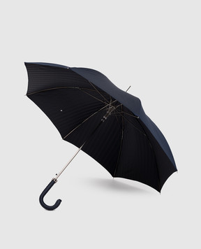 Pasotti Blue patterned cane umbrella OMITUO478RASO62793