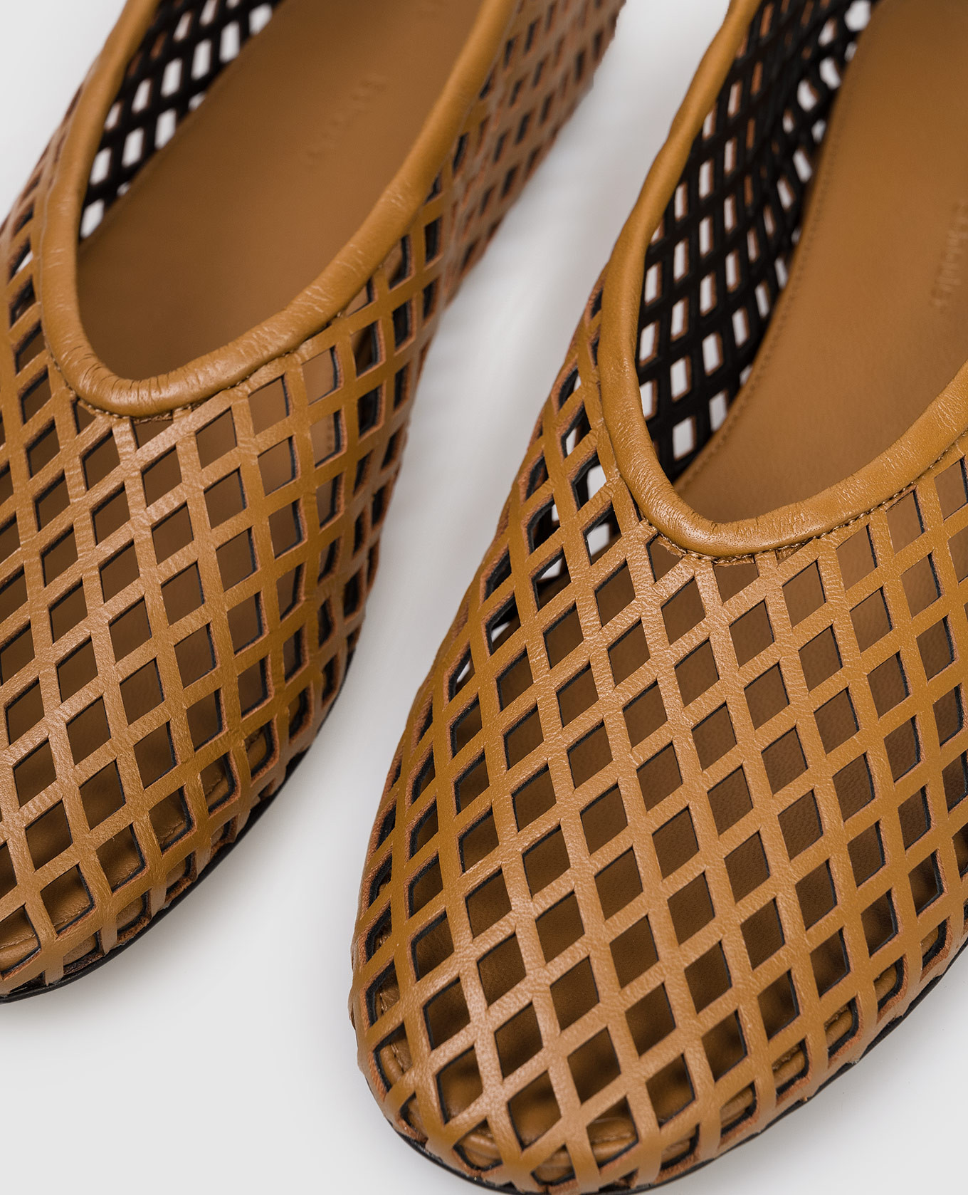 Tee brown leather ballet flats with perforations PROENZA SCHOULER 5