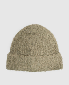 Maison Margiela MM6 Green hat with a patch S62TB0009M13342
