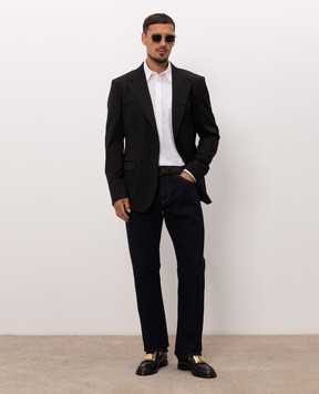 Dolce&Gabbana Martini white shirt with monogram patch G5ML1ZFU5T9