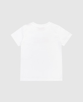 Diesel Children's white T-shirt with logo print K0081500YI9