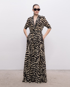 Ermanno Scervino Life Animal print silk shirt dress D484Q705YAJI