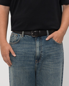 Orciani Monaco black leather belt U08201MNA