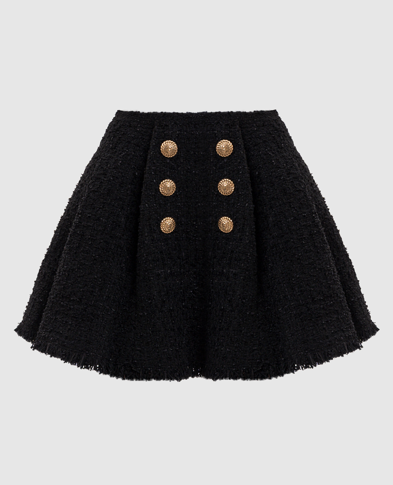 Black tweed mini skirt