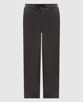 Juun.j Grey sweatpants with logo embroidery JC6921P035