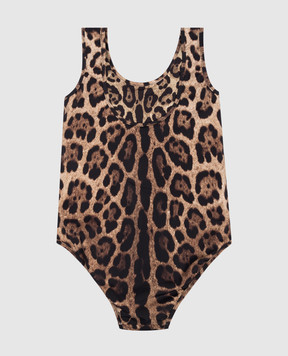 Dolce&Gabbana Brown leopard print swimsuit L5J812ONO11812+