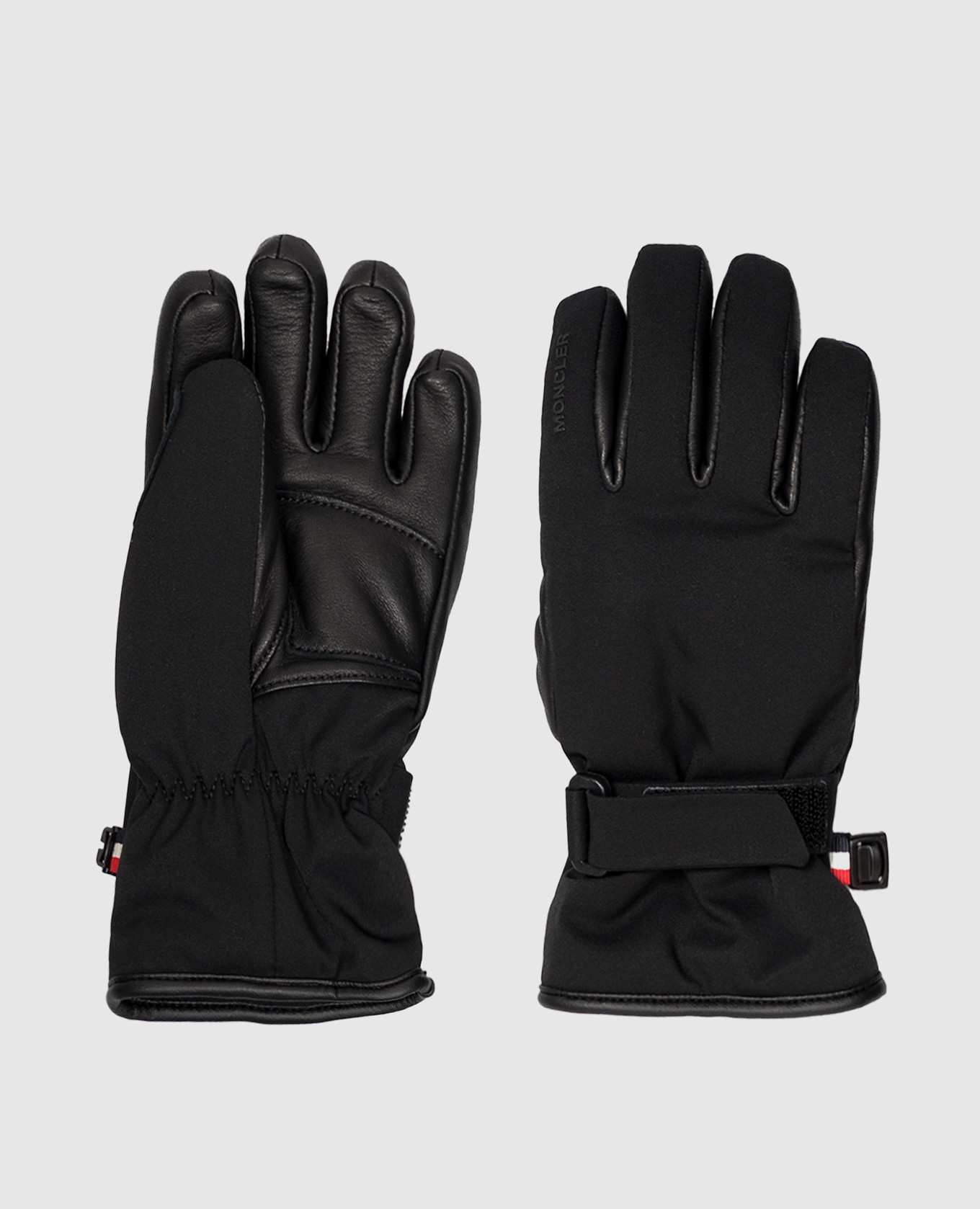 Children's black combination ski gloves