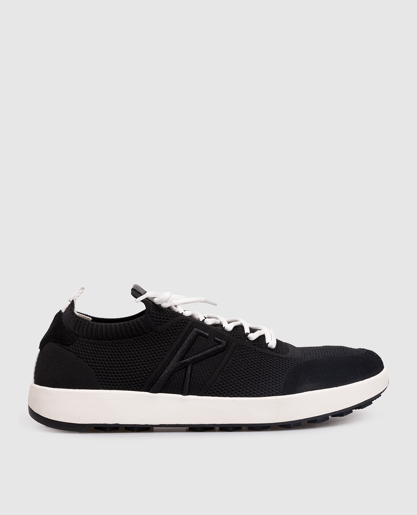 

Black sneakers with monogram embroidery Kiton